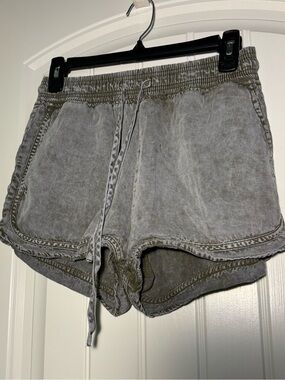 Dry Goods Washed Gray Drawstring  Shorts